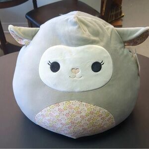 Squishmallows 12" Elea Lamb Sheep Floral Belly Easter Spring Squad Plush